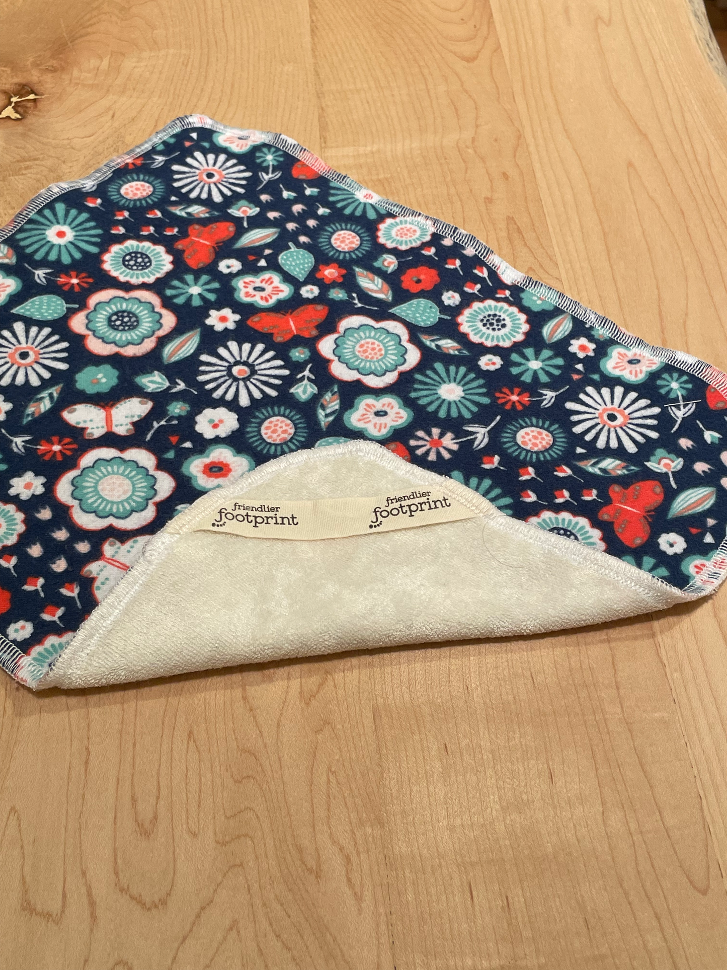 Friendlier Face Cloth - Blue Floral