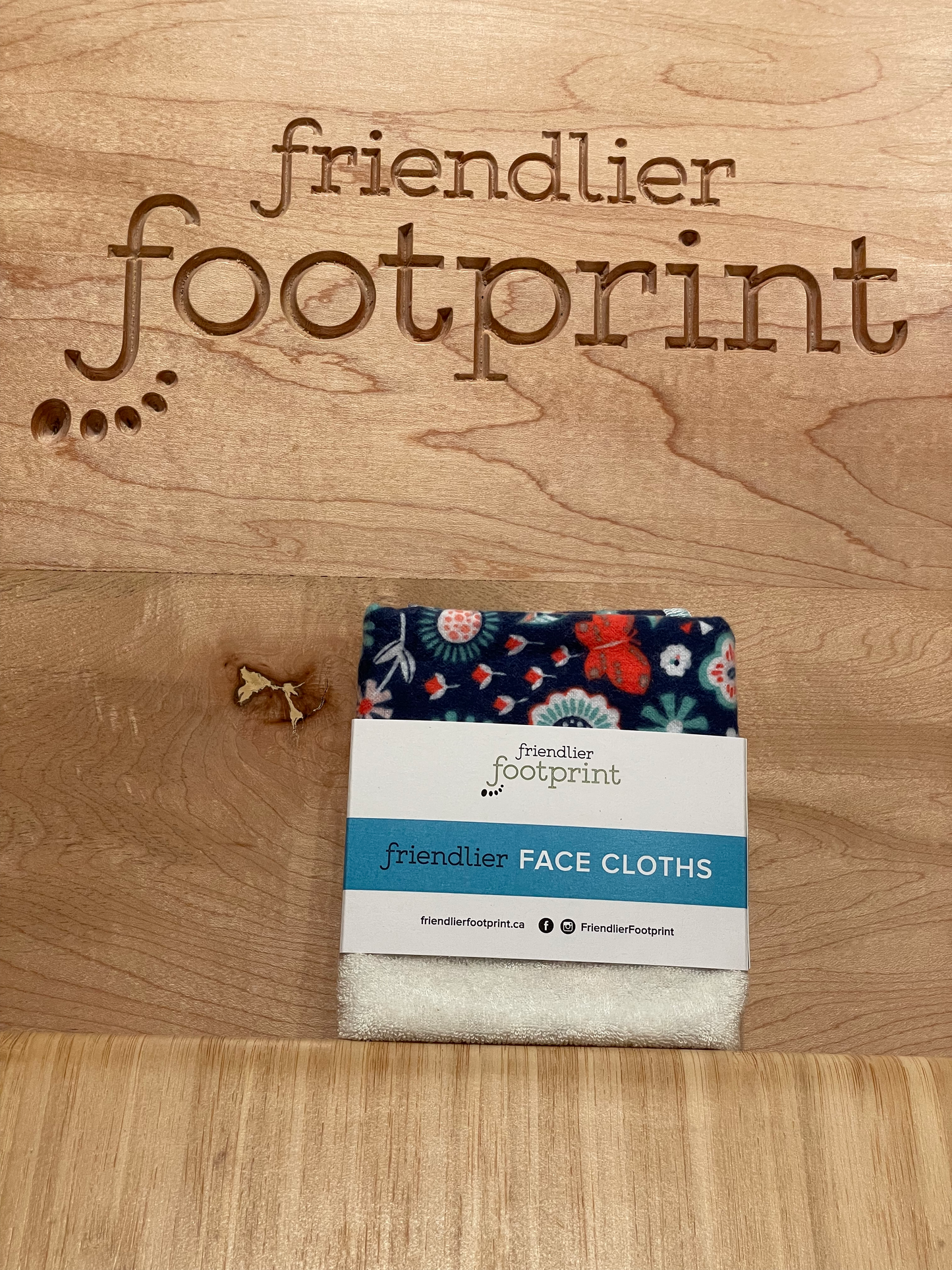 Friendlier Face Cloth - Blue Floral