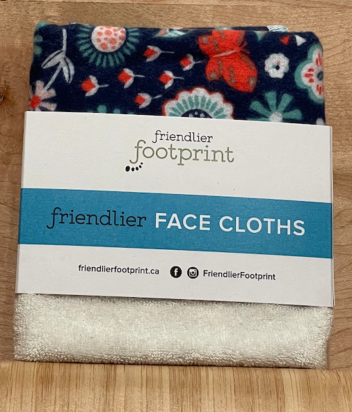 Friendlier Face Cloth - Blue Floral