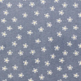 Friendlier Face Cloth - Blue Slate Daisies