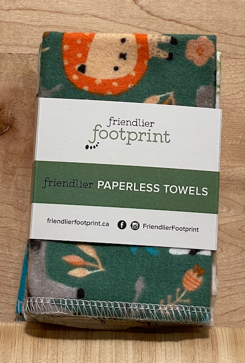 Friendlier Paperless Towels - Green Jungle Animals