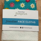 Friendlier Face Cloth - Turquoise Daisies